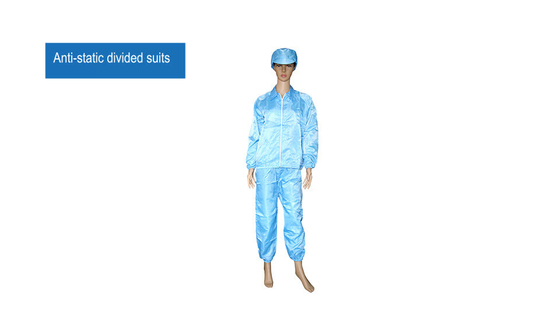 実験室ESDのスモックの均一仕事着帯電防止ESDのクリーンルームの衣服