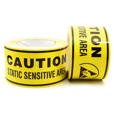 注意電子パッキングESDの警告テープ ポリ塩化ビニールの保護アクリルの粘着テープ