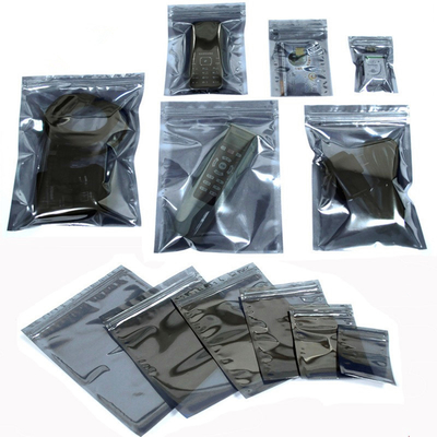 ジッパー ロック透明なESDは構成のパッキングのための静的な保護袋を金属で処理した