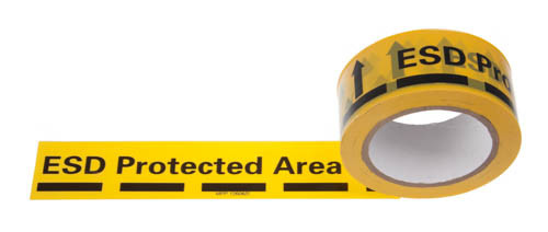 ESD PVC / PE 抗静止性粘着警告テープ 黄色と黒色塗装