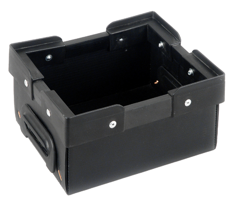耐震性の1-10mm ESDの黒PP Corflute帯電防止波形の伝導性シートの収納箱