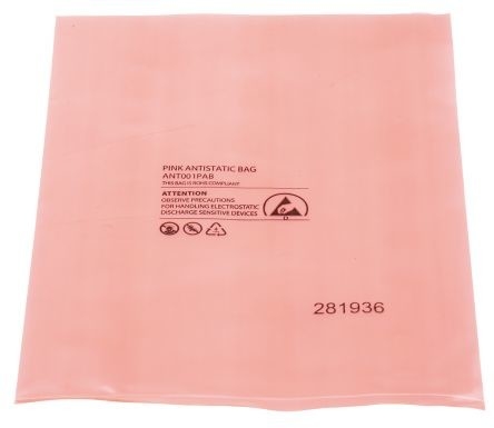 袋を保護する0.10mmの真空のピンクのジッパー ロックの帯電防止PE ESD