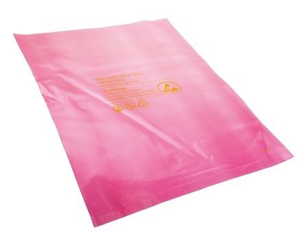 袋を保護する0.10mmの真空のピンクのジッパー ロックの帯電防止PE ESD