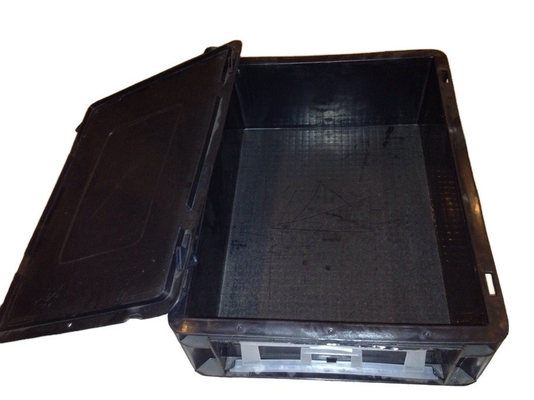 SGSの摩耗抵抗力がある紫外線コーティングのプラスチック400*300mm ESDの部品大箱