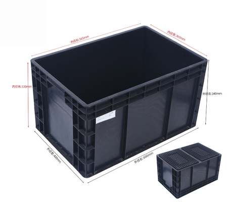 600*400mm ESD プラスチックボックス ESD 電子部品のための電導箱