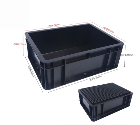 400×300mm 収納容器 積み重ねられるESD 工業用プラスチック収納箱 導電箱