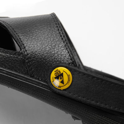 Factory Black SPU ESD Cleanroom Antistatic Slippers for Working