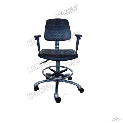 Adjustable Industrial Workshop ESD Chair PU Foam ESD Worker Chair With Armrest