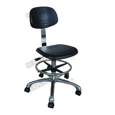 Wholesale PU Rotatable Foam ESD Chair with Footring Anti-Static Stool Laboratory Office Fabric Cleanroom