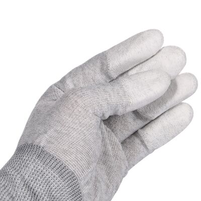 ESD Top Fit Glove Factory ESD Laboratory Antistatic Carbon Fiber PU Palm Fit Gloves ESD Gloves