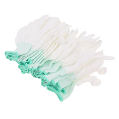 ESD 静電気防止 ラボ用 静電気防止 トップ 指先・手のひらコーティング ナイロングローブ (不織布・静電気防止グローブ)