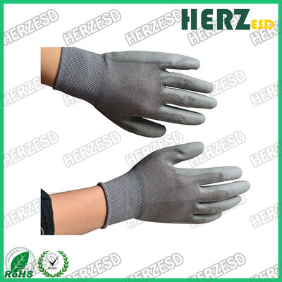 Top Quality Palm Coated Anti Static Nylon Carbon Fiber Top Finger ESD Gloves for Electronic Antistatic Gloves