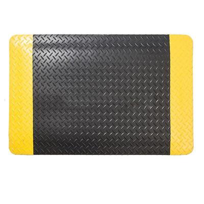 カスタムESD産業用疲労軽減マット（黄色の安全境界付き）