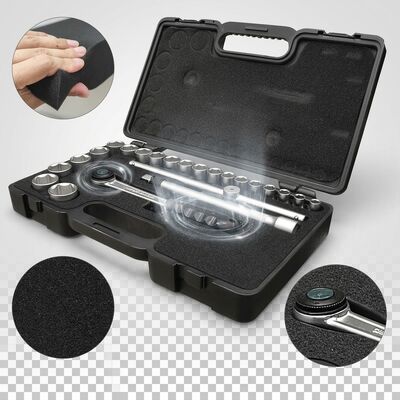 電子ケースのパッケージングのためのカスタムアンチスタティックESD泡挿入パッド 高密度EVA IXPE粘着型バックライナー
