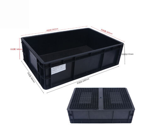 Industrial 600×400×340mm Antistatic ESD Plastic Bin Turnover Box Injection Molded Storage Container