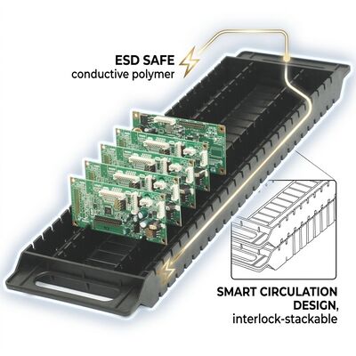 SMT回路板処理のための耐久性鋼ESD循環PCBストレージラック