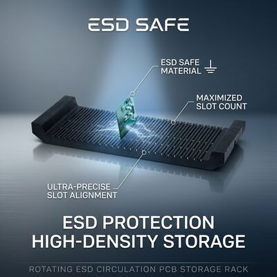 SMT回路板処理のための耐久性鋼ESD循環PCBストレージラック