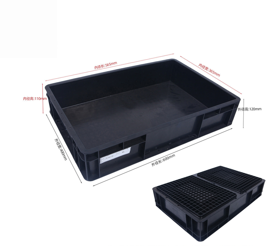 600*400mm ESD プラスチックボックス ESD 電子部品のための電導箱