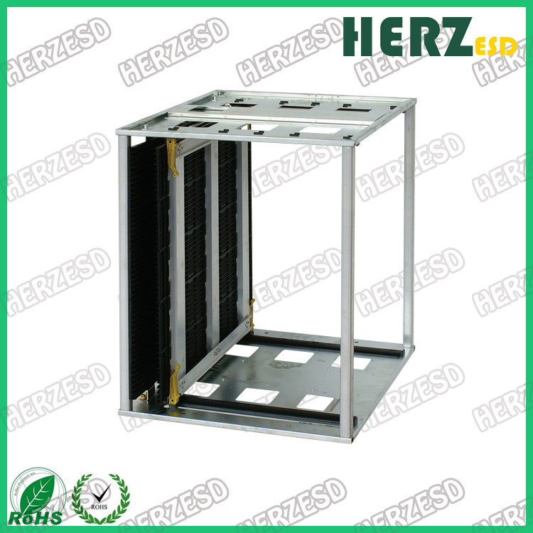 Antistatic ESD Aluminum PCB Magazine Rack With Aluminum Alloy Easy Assembly For Industry